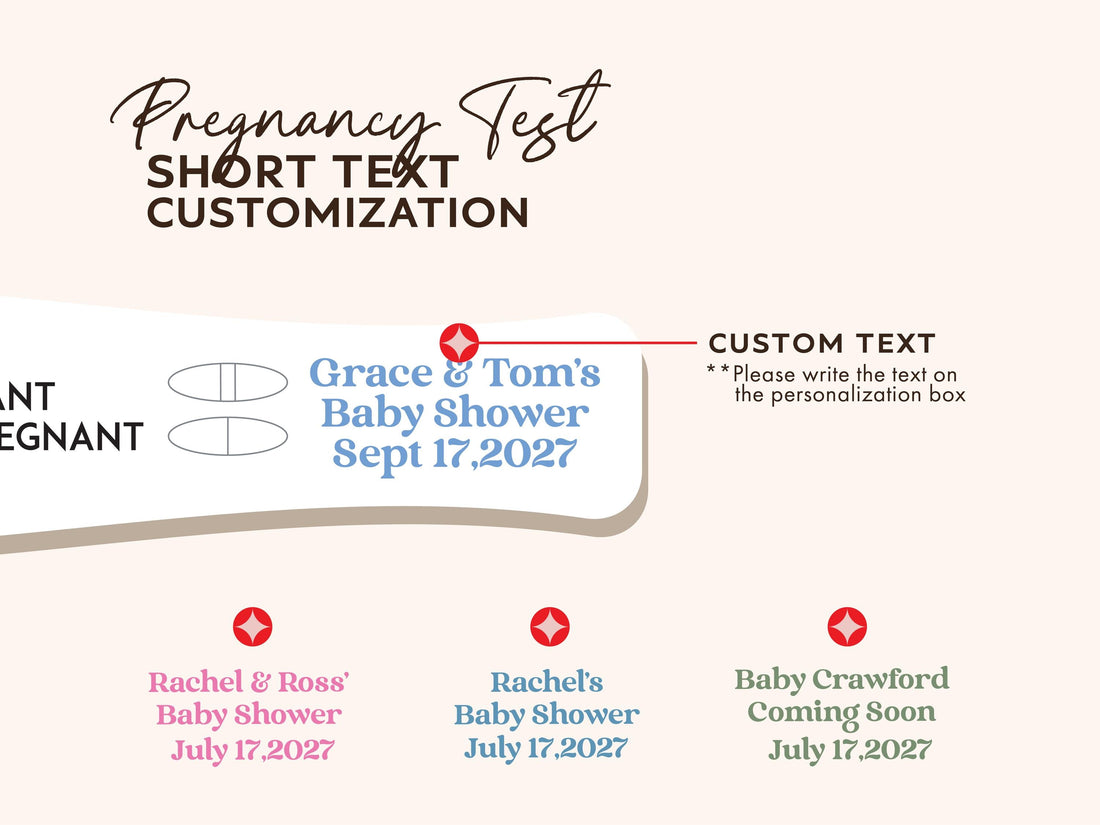 Personalized Pregnancy Test Scratch-Off Game for Baby Showers
