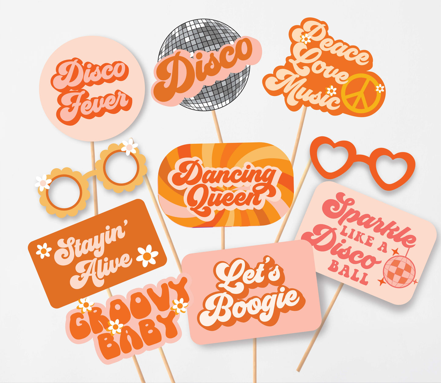 Groovy Disco theme photo props