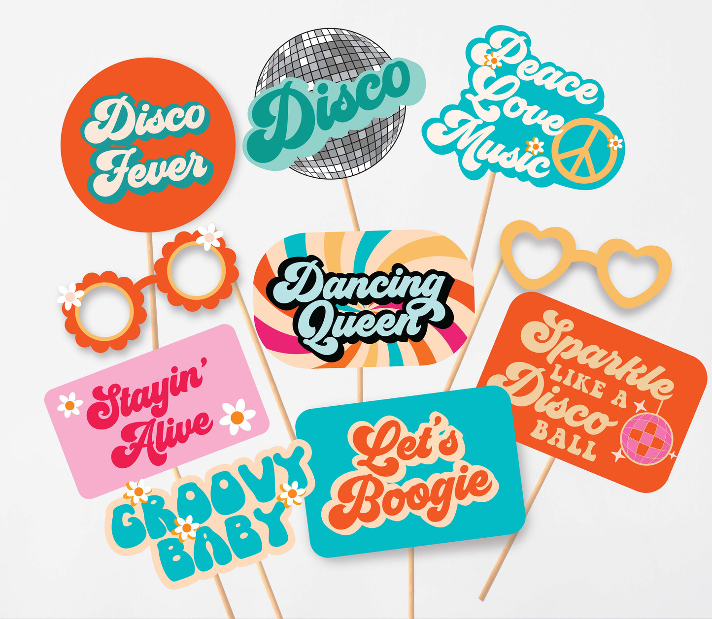 Groovy Disco theme photo props