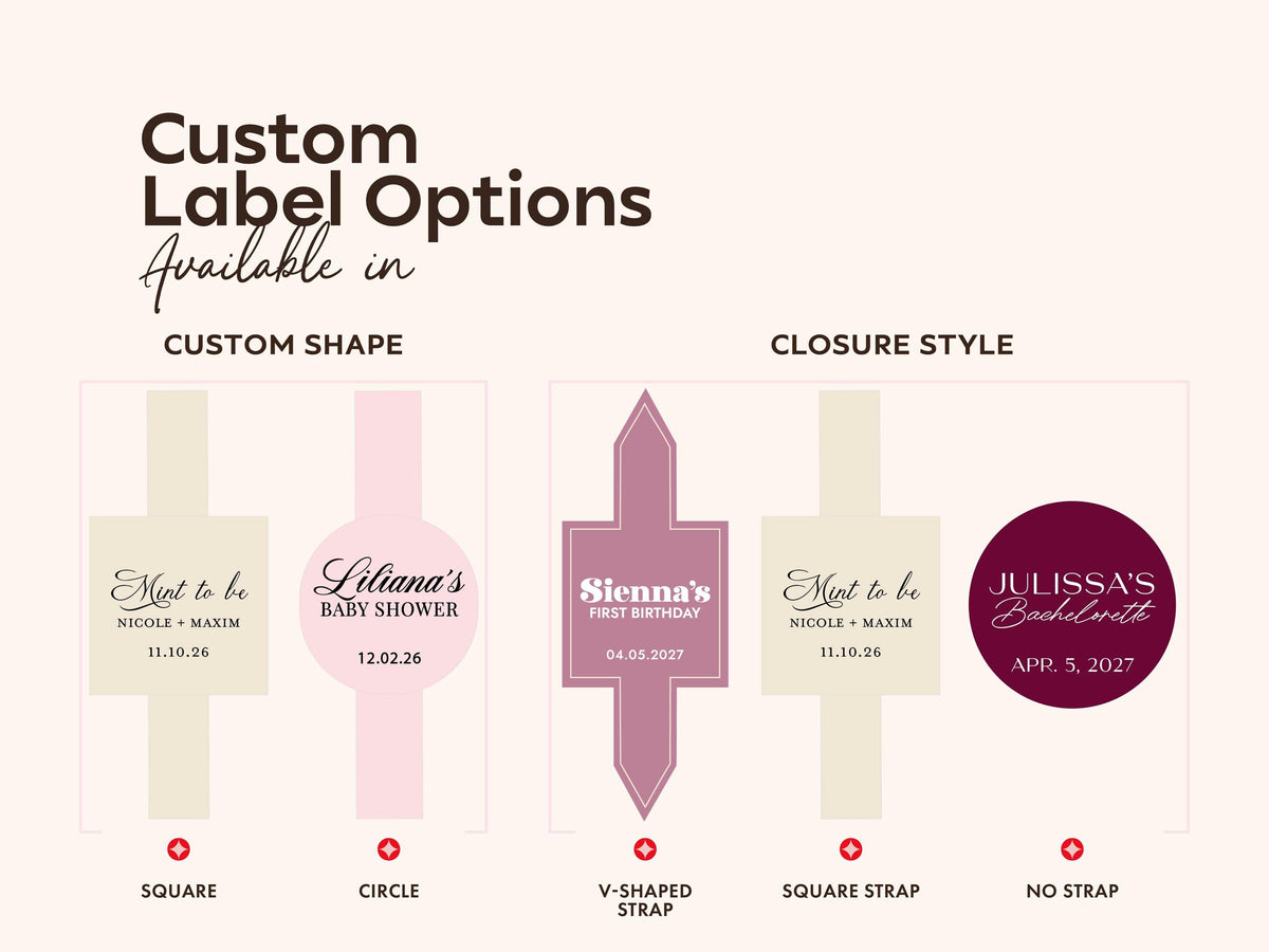 Custom His and Her Candy Label for box favors